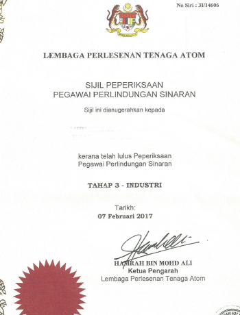 RadSentric Sdn Bhd Radiation Safety & NDT Training